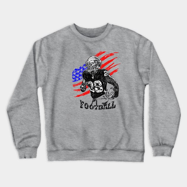 American Football Crewneck Sweatshirt by Illustro Art